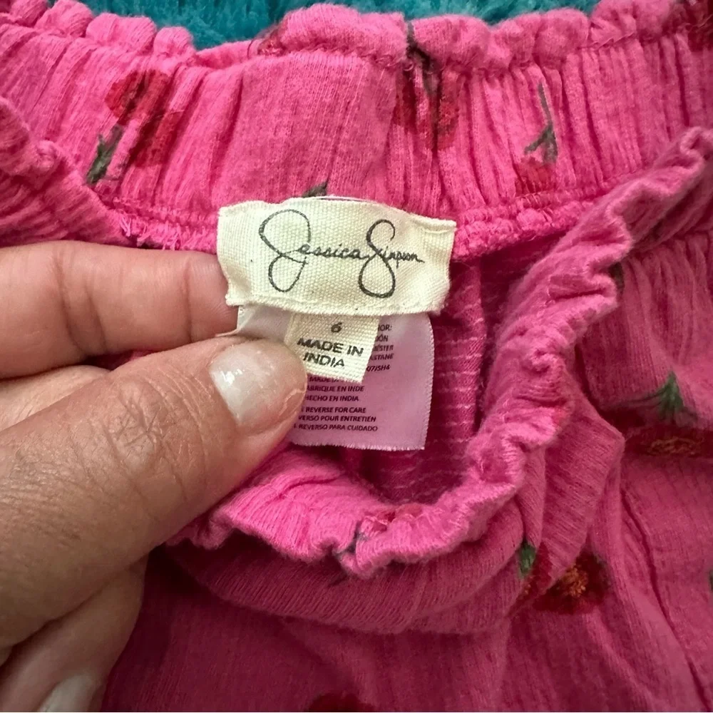 Jessica Simpson Pink Cherry Kids Short Set Size 6